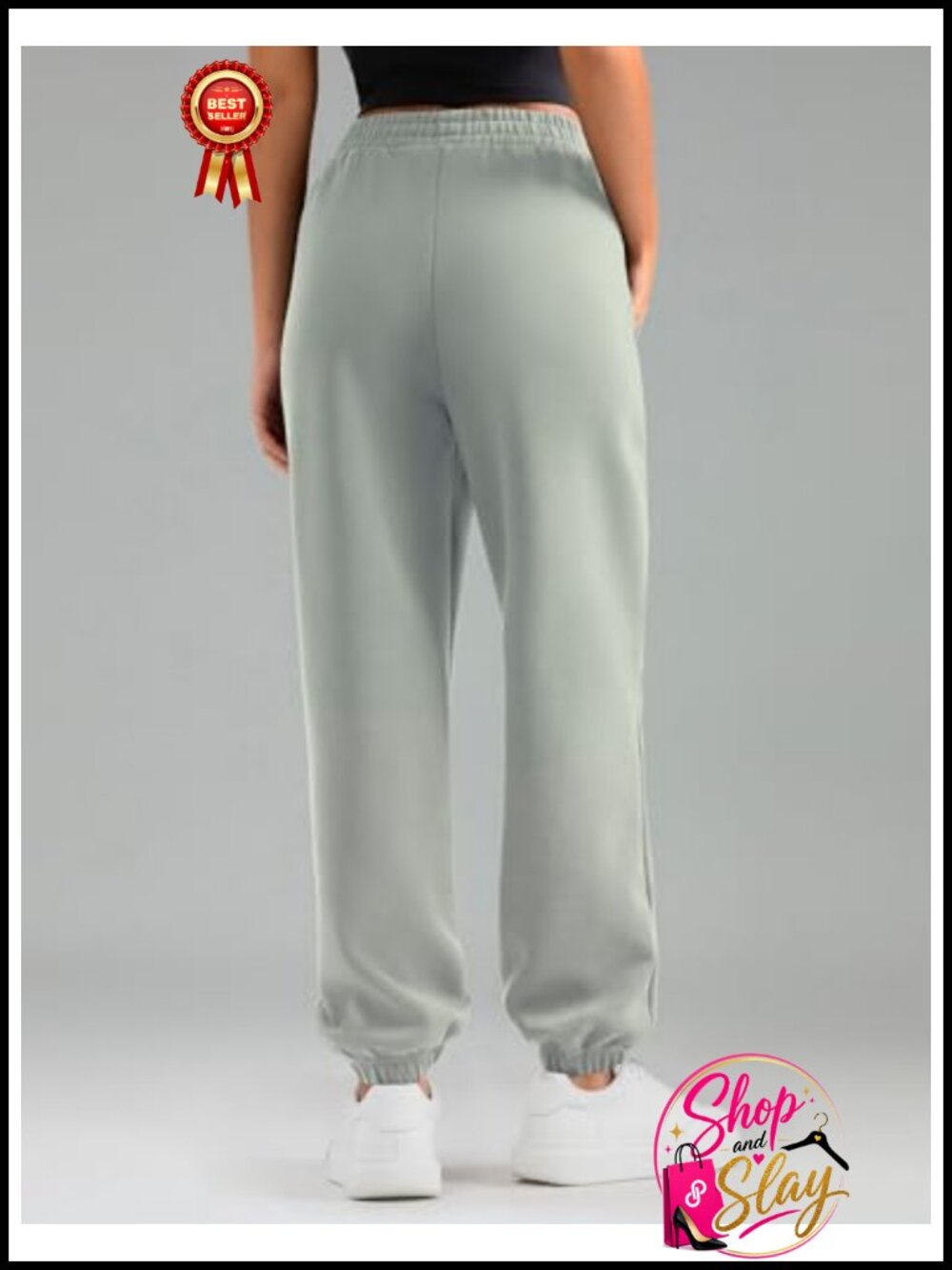 Modal Fleece Lined Joggers High Waisted Thermal Sweatpants Pockets - Picture 3 of 6